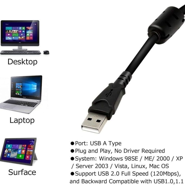 Eksternt USB-lydkort for datamaskin USB-lydstereoadapter for eksternt