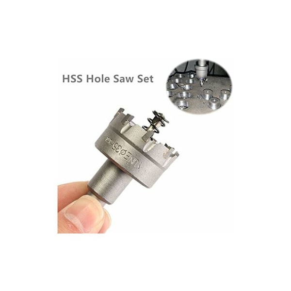 6 kpl HSS TCT -ketjusaha teräporanterät, kovametallinen reikäavain, 22-65 mm KLB