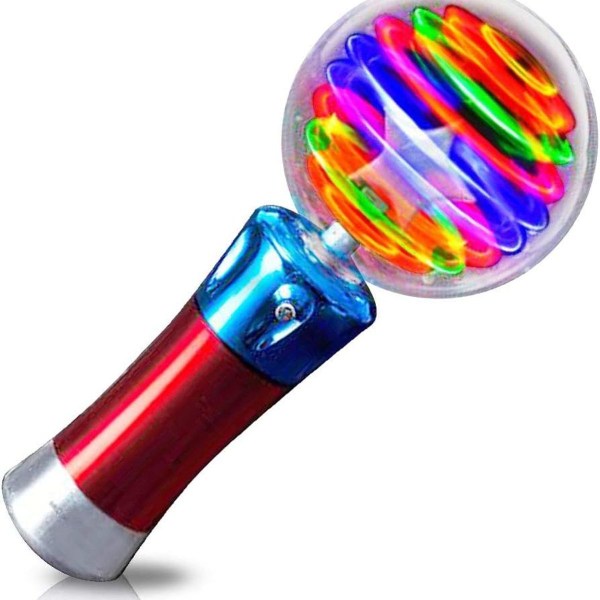 Håndholdt LED roterende tryllestav leketøy LED roterende tryllestav blinkende lyspinne KLB