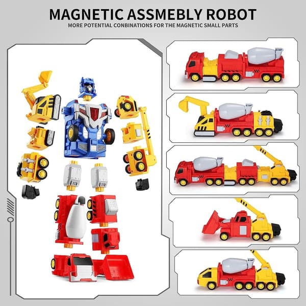 Legetøjsdrenge - Byggekøretøjer transformerer robotbørn KLB