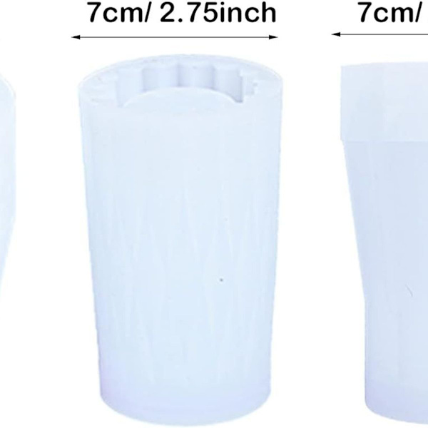 3-pack gjutformar i harts för blomvaser, silikonformar smycken harts