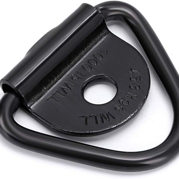 Lastanker, 5 stk. sort stål V-ring bolt, lastestropsbolt på KLB