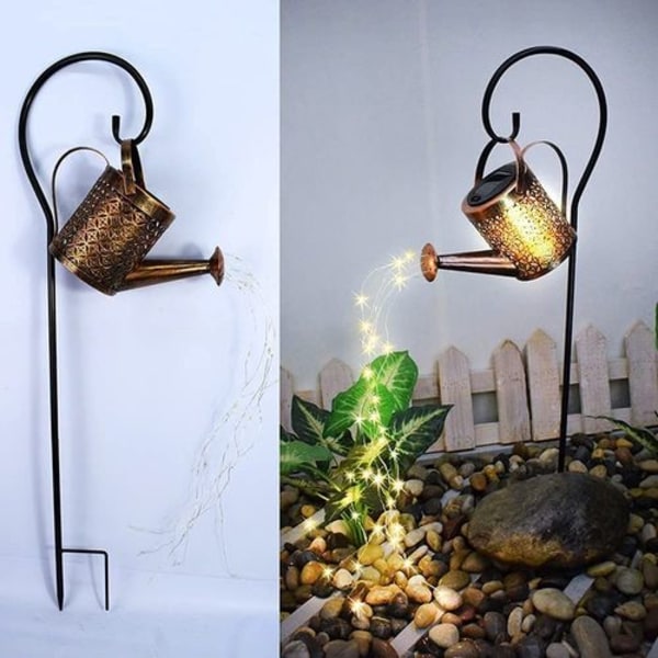 Vattningskanna dekoration, trädgårdsvattningskanna lampor, LED-fairy lights med vattenkanna