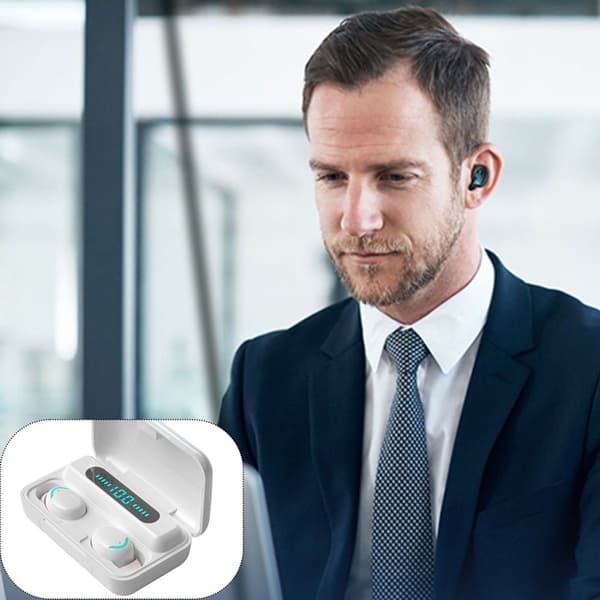 Trådløse øretelefoner Bluetooth 5.1 Trådløse hovedtelefoner Hvide