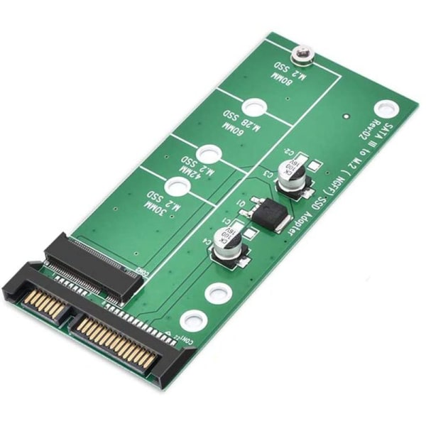 M.2 SATA-adapter 22-pin (7 + 15) SATA III NGFF M.2 SATA-baserad nyckel B/ B + M för SSD