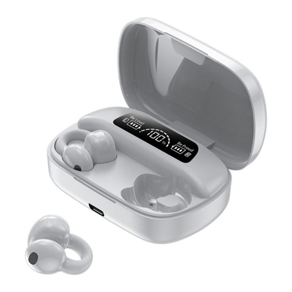 Langattomat korvaklipsit Bone Conduction -kuulokkeet Bluetooth White
