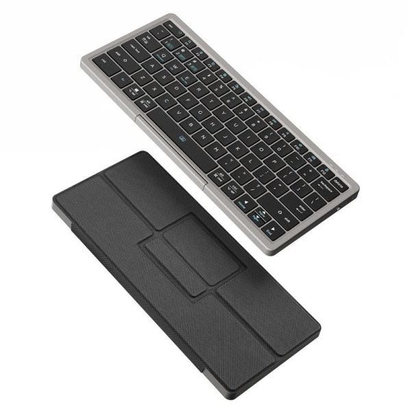 Universelt Bluetooth-tastatur med deksel og stativ, oppladbart