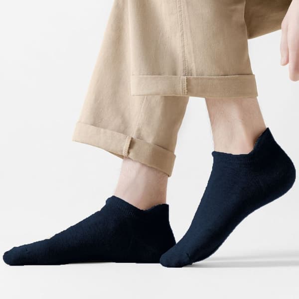Damstrumpor Låg Topp Athleisure Mjuka Bomull Marinblå Strumpor KLB