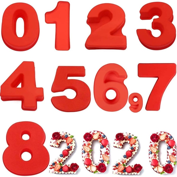 10 tuuman 9-osainen suuri numeromuotit leivontamuotit numero 7 KLB