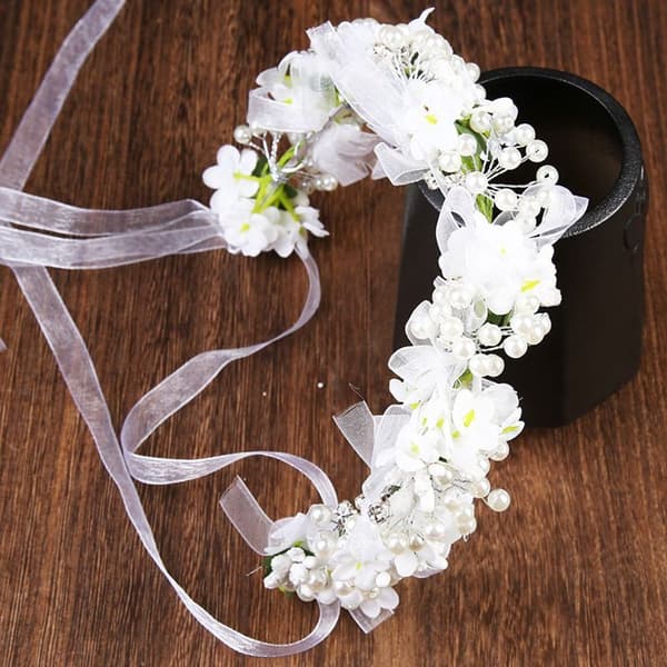 Blomsterdiadem bröllopshår accessoarer brud hår accessoarer