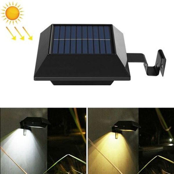 12 LED solcellsdriven utomhusbelysning med fyrkantig räcke, trappbelysning, sänka