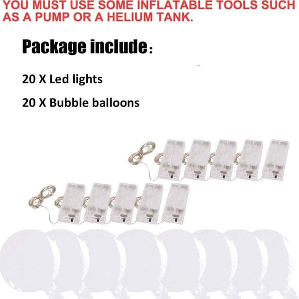 Fødselsdag ballonger - LED heliumballonger