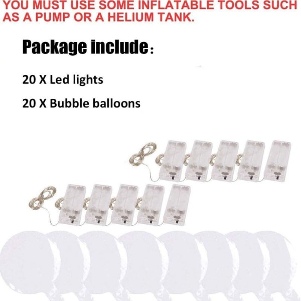 Fødselsdagsballoner - LED helium balloner
