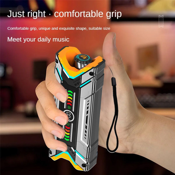 Futuristisk Sci-fi Mecha Style TWS Trådlös Bluetooth 5.3 Svart