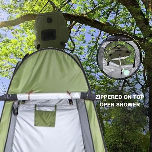 Pop Up Privattelt, Omkladningstelt, Bærbar Regnbeskyttelse med Vindue, Camping & Strand