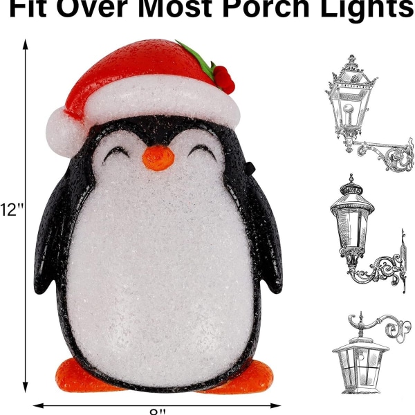 Happy Trees Christmas Porch Light Cover Penguin Outdoor KLB