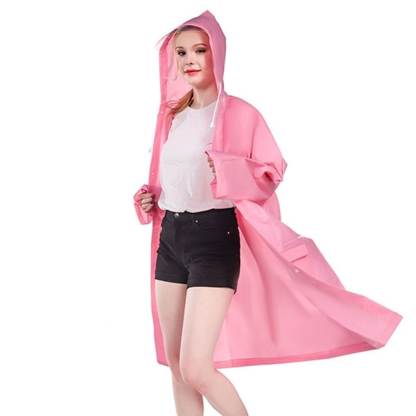 Voksen Genanvendelig EVA Pink regnfrakke KLB