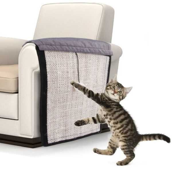 Kattens klorematte møbelbeskyttelse klorepute med ball klorematte sisal kattematte for lenestol møbler sofa klorebeskytter KLB
