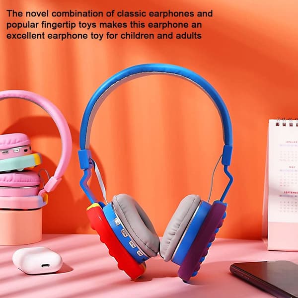 Bluetooth-kuulokkeet, langattomat stereokuulokkeet sinisellä