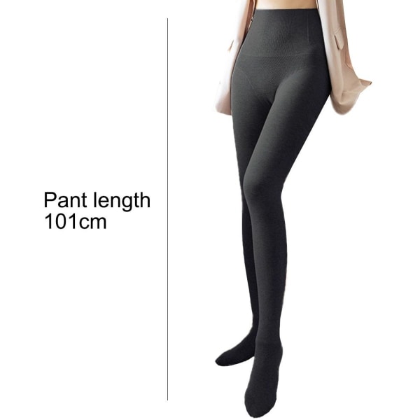 Dame-tights med høy lumbal brusk med tykk trykk, mørkegrå - 360 gram KLB