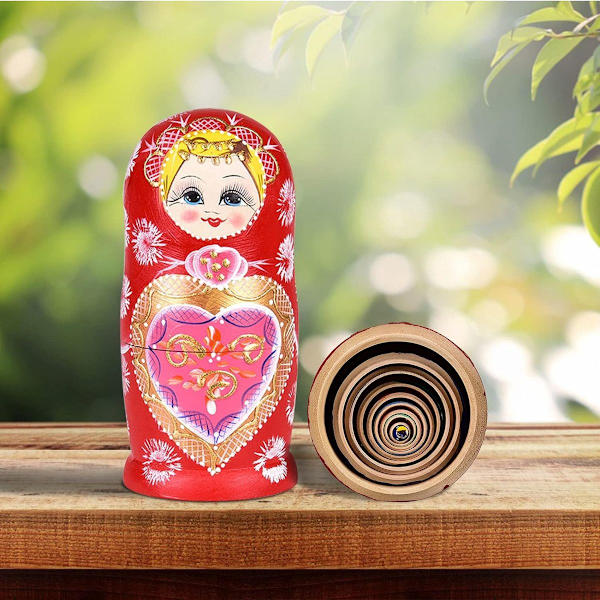 Rysk trädocka Matryoshka stapelbar handgjord leksak KLB