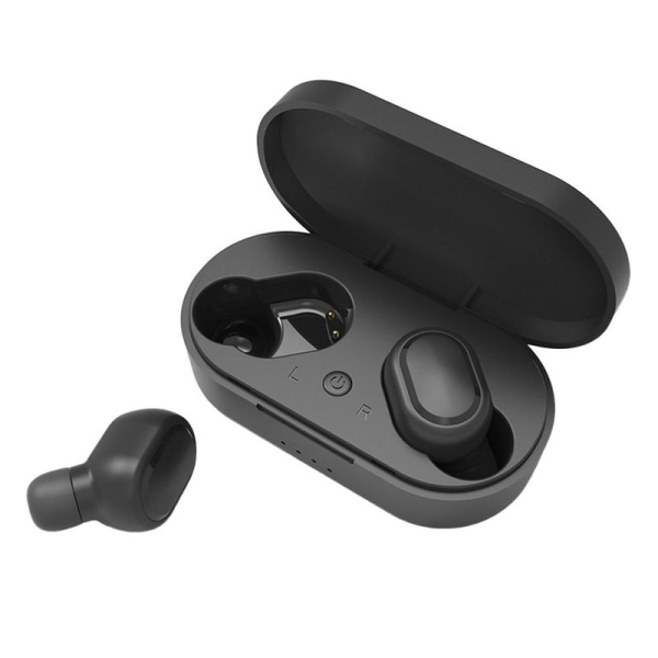 Trådløse øretelefoner, trådløse hovedtelefoner Bluetooth 5.0 Sort