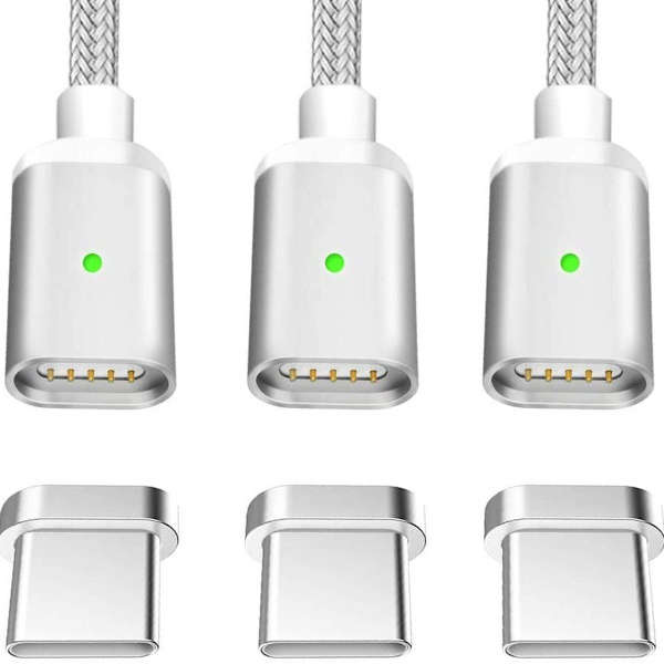 GIANAC iPhone-ladekabel, [3 stk 0,5M 1M 2M] Lightning sølv KLB