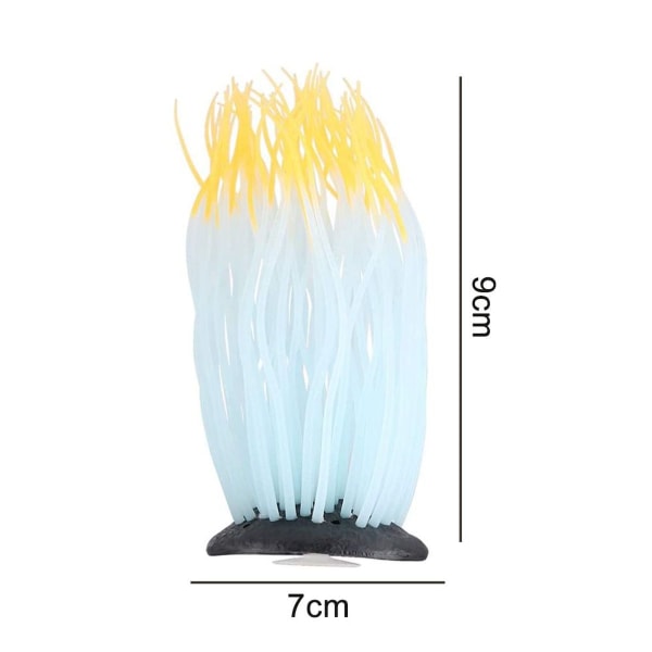 Simulert kunstig silikon lysende sjøanemone oransje KLB