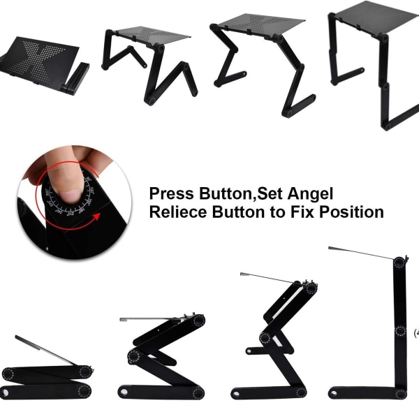 Bærbar computer stand sammenklappelig seng bord laptop stand seng hylde til sofa, bog, magasin