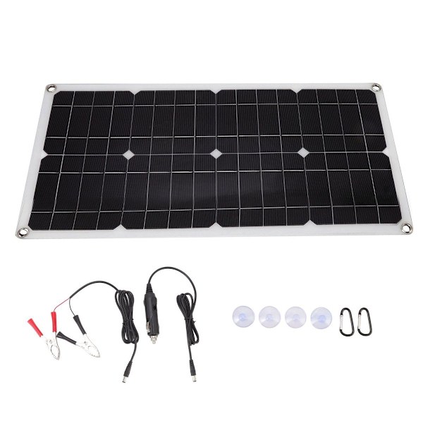 35W Solpanel Bærbar USB Solpaneloplader med KLB