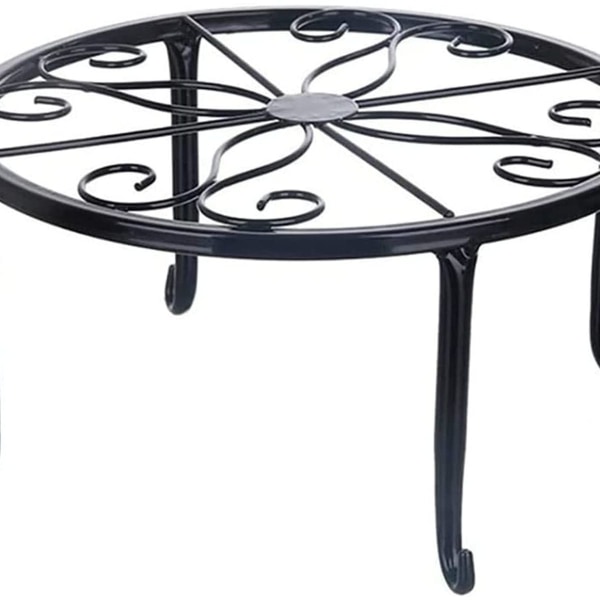 Retro Design Metall Rund Smidesjärn Blom Pall Växt Stativ KLB