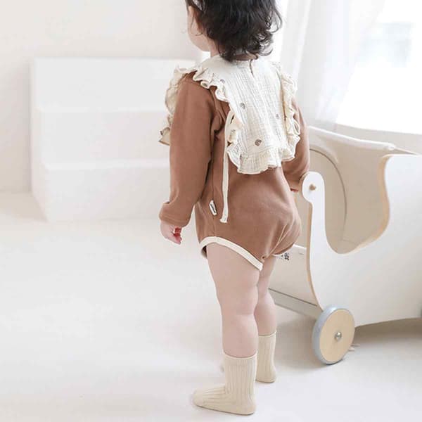 Sæt med grå, grønne og brune efterårsbabystrømper, åndbare, XL KLB