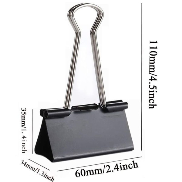 Foldback-klämmor Pappersklämmor Metall Foldback-klämmor Metallklämmor för papper