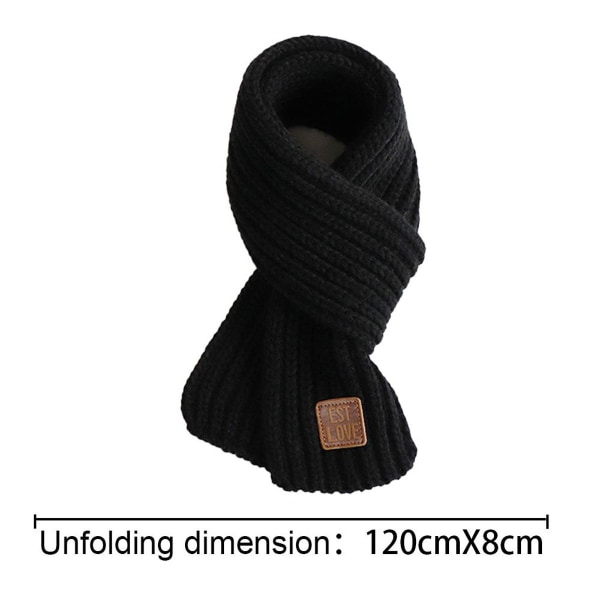 Vinter babyscarf höst vinter ull halsduk svart