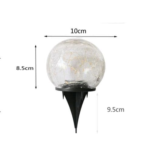 3 stk. solglas kuglesæt havebelysning varm hvid sollampe glaslys