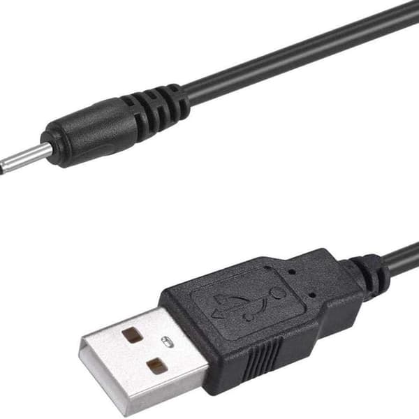 USB til DC 2,0 mm kabel, ørepropp USB DC ladeadapter, USB 2,0 enkeltpakning