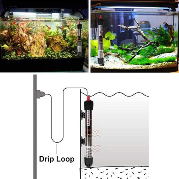 Akvarievarmer, termokontrollreguleringsvarmer, 300W220V KLB