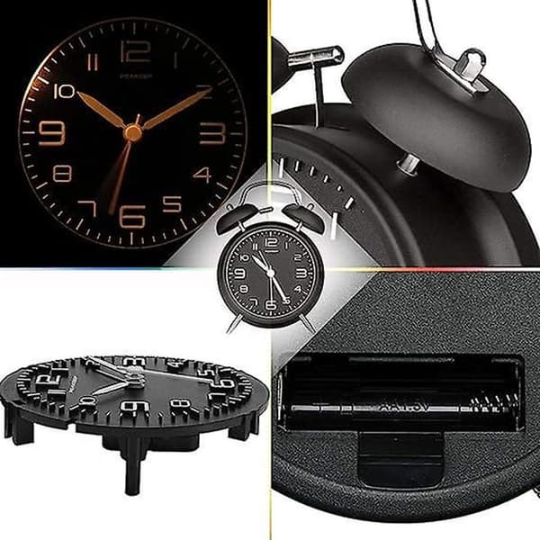 Hög ljudande väckarklocka, bakgrundsbelysning, batteridriven, sovrum