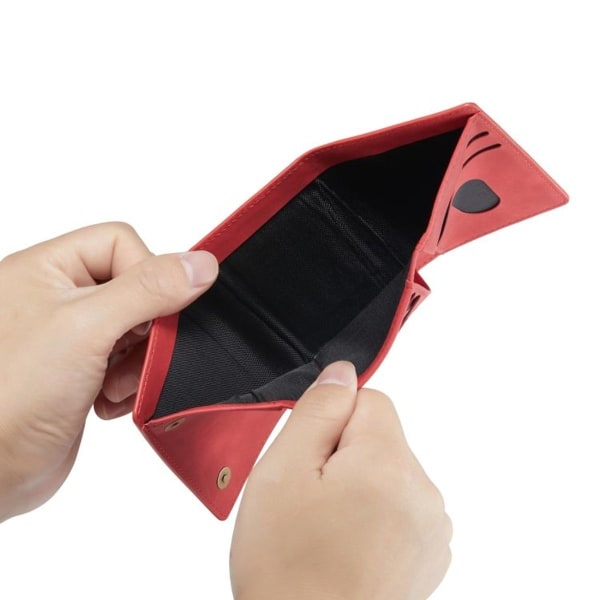 M1 Series Magnetic Tri-Fold lommebok (rød)