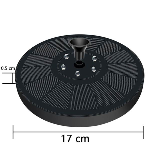 Solcellsfontän solcellsdammpump inbyggt batteristöd för KLB
