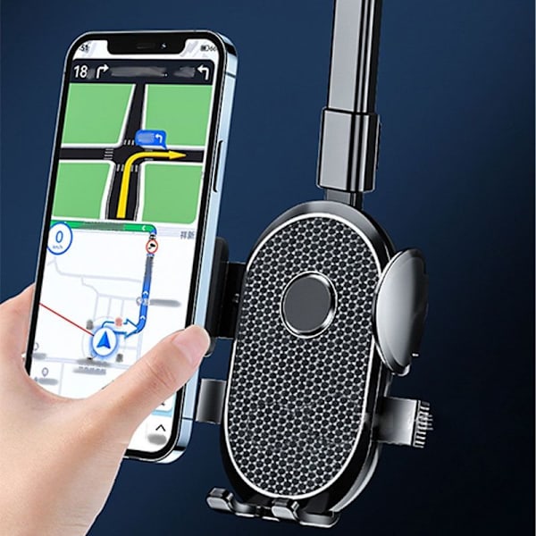 Bakre speil telefonholder, universell 360° roterende og uttrekkbar