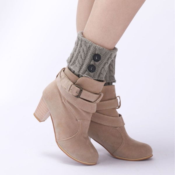 Parit Naiset Talvi Lämmin Virkattu Neulotu Boot Cuff Sukka Lyhyt Jalka Lämmin Yhdistelmä 4 KLB