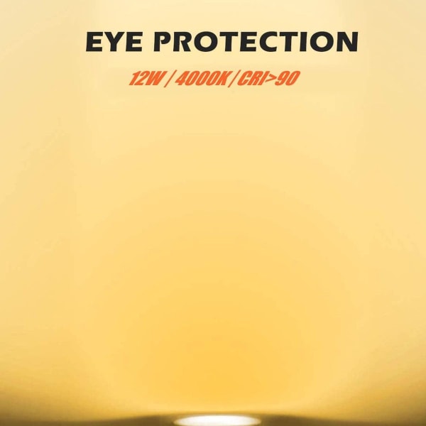 LED-infälld spotlight 12W varmvit 3000K Human Body Induction