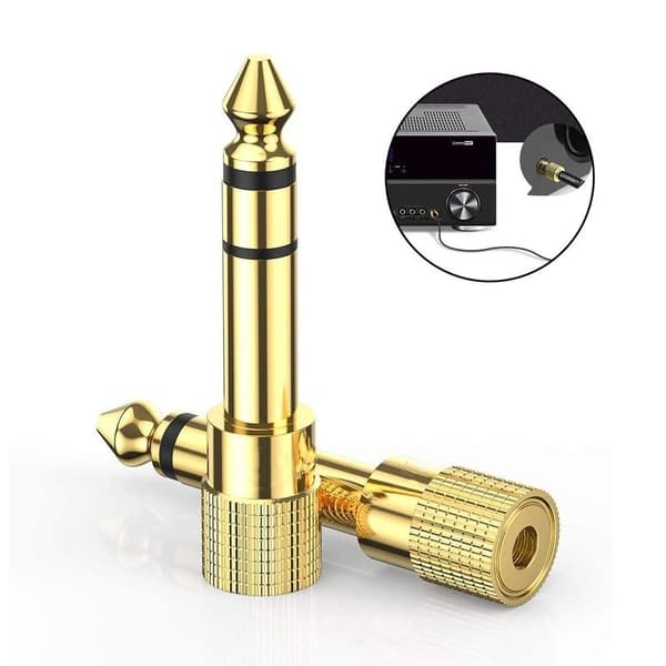 Audio jack adapter 6,35 mm jack plugg til 3,5 mm jack sokkel adapter