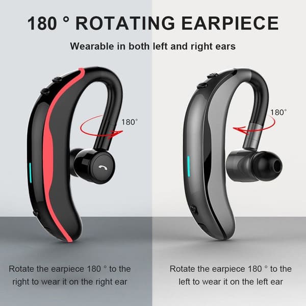 Bluetooth V5.0-headset, trådløse ørepropper for svart rød