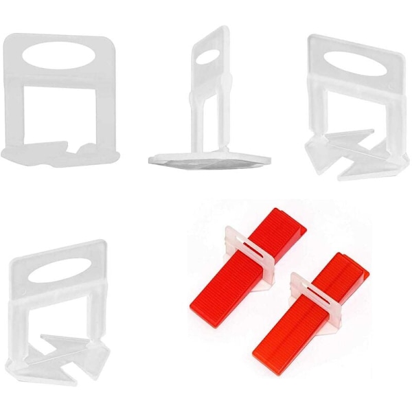 Nivelleringssystem for flisinstallasjon - 100 festeklips (2 mm) KLB