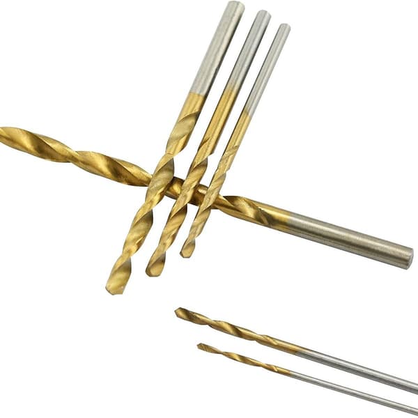 Pakke med 60 Twist Bits Mikro Bits Metall HSS Bits Sett Verktøy Titan Bits