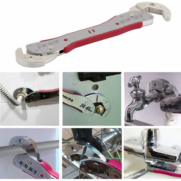 Clea Universal Multifunktion Magic Nøgle Justerbar Automatisk Ratchet 9 til 45 mm KLB