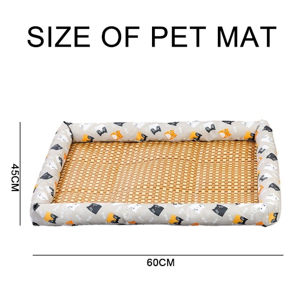 Fancy hund seng måtte, sommer kæledyr køligere kat is L(23.62x17.71x1.1) KLB