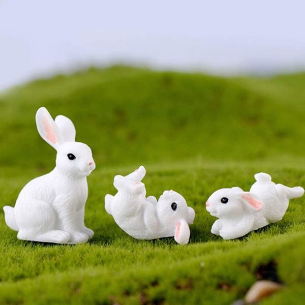 8 stk Miniatyr Kanin Figurer Eventyrhage Kanin Figurer Påskekake Topper KLB